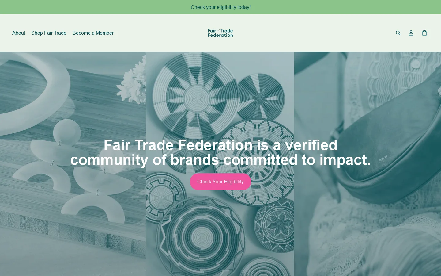 Fair Trade Federation Homepage screenshot
