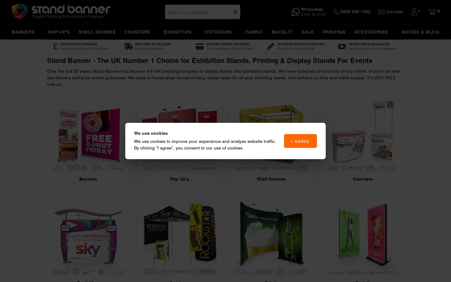 Stand Banner Homepage screenshot