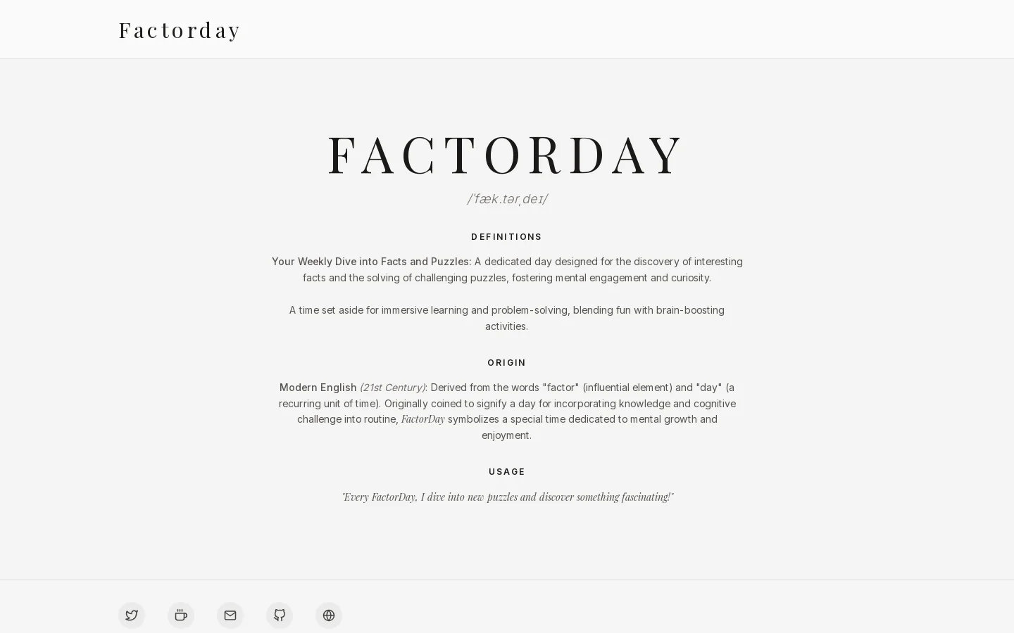 FactorDay Homepage screenshot
