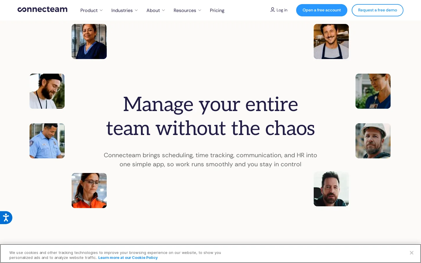 Connecteam Homepage screenshot