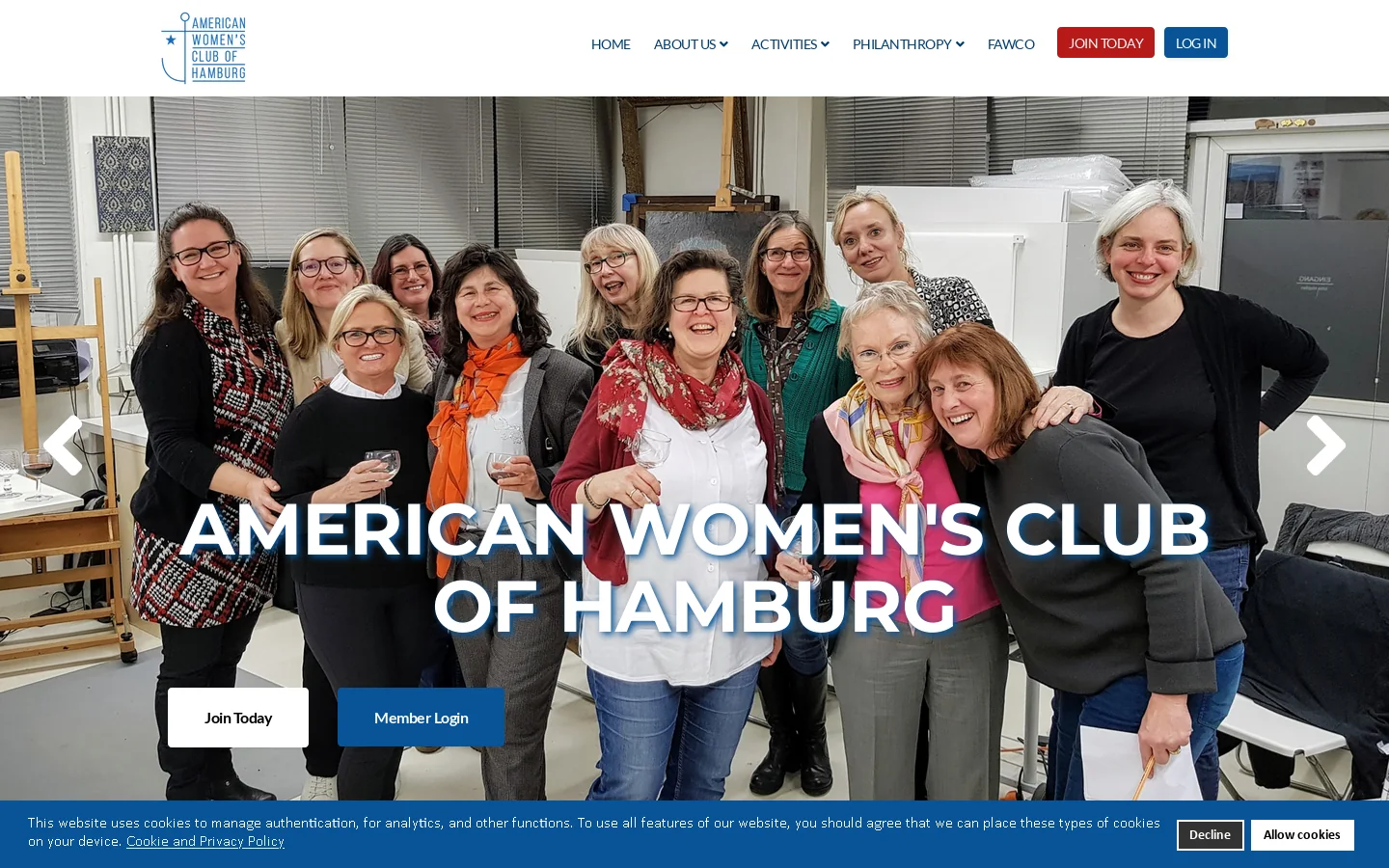 American Women's Club of Hamburg - Home Homepage screenshot