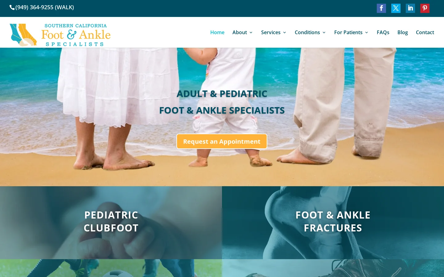 Ladera Ranch's Leading Podiatrists | SCF&A Homepage screenshot