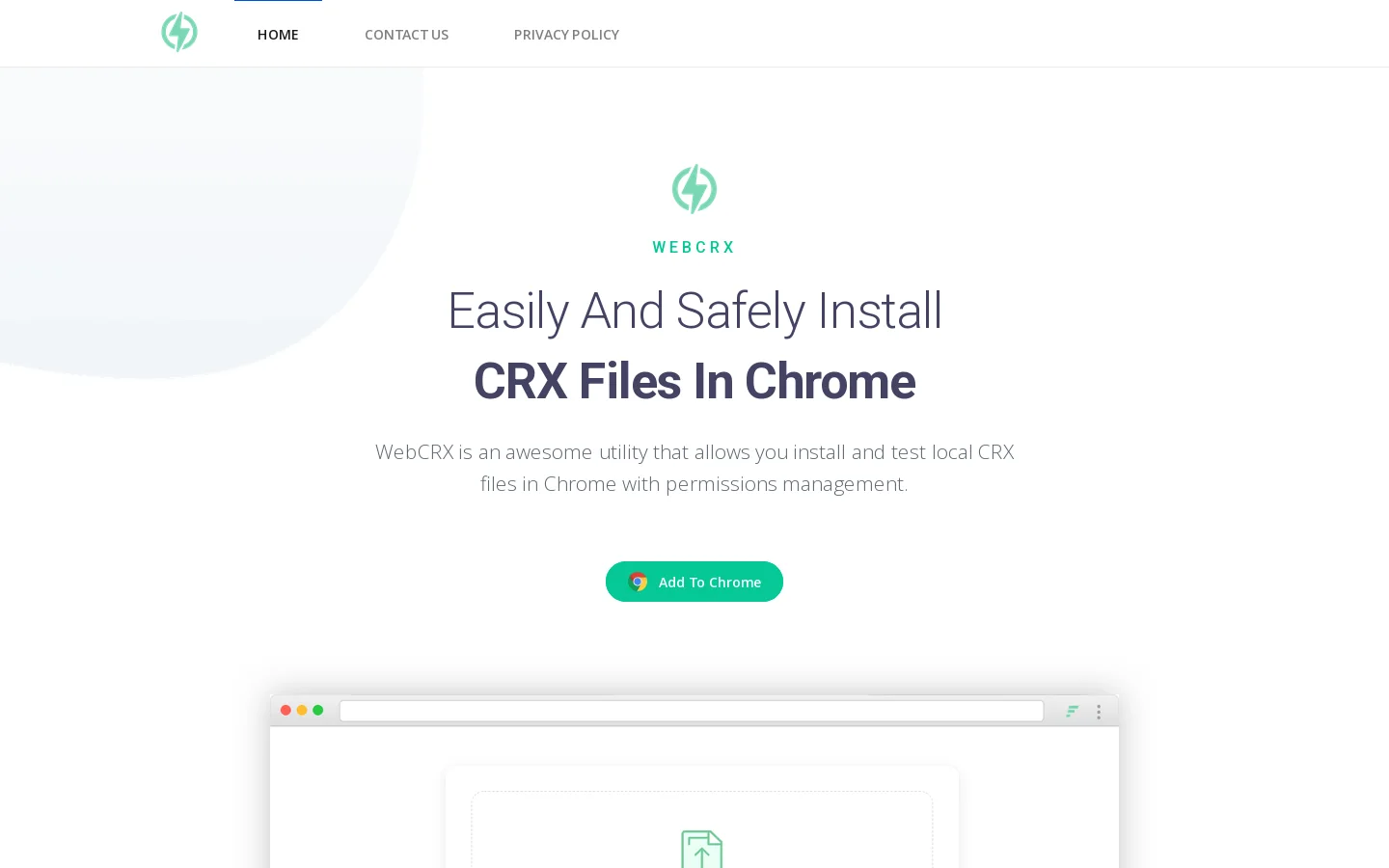 WebCRX Homepage screenshot