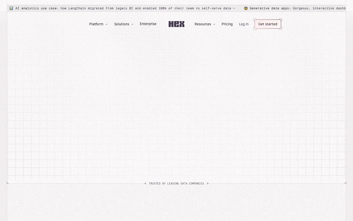 Hex Homepage screenshot