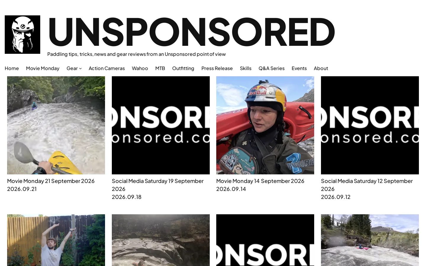 Unsponsored Homepage screenshot