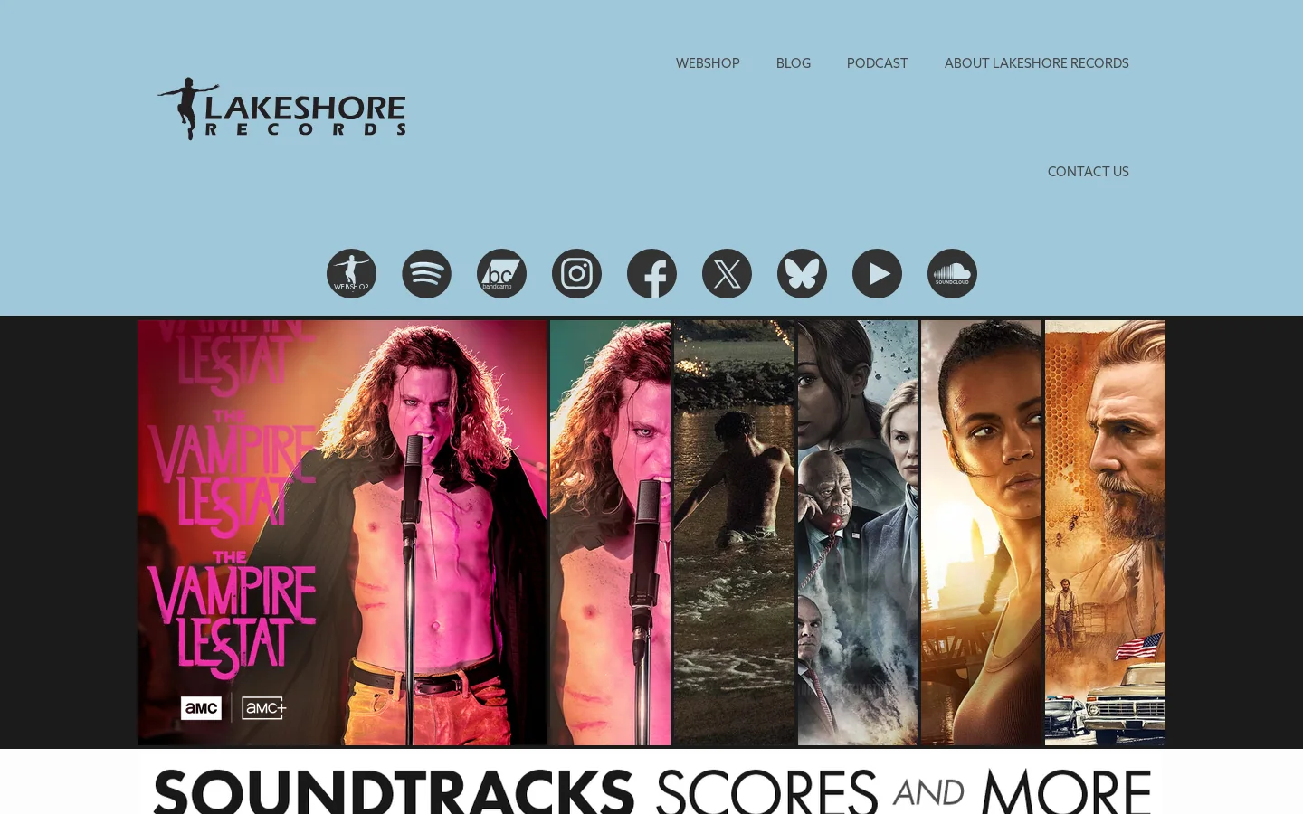 LAKESHORE RECORDS Homepage screenshot