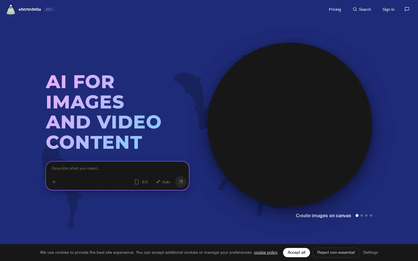 Shortodella Homepage screenshot