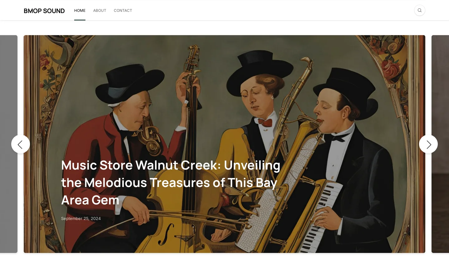 BMOP Sound Homepage screenshot