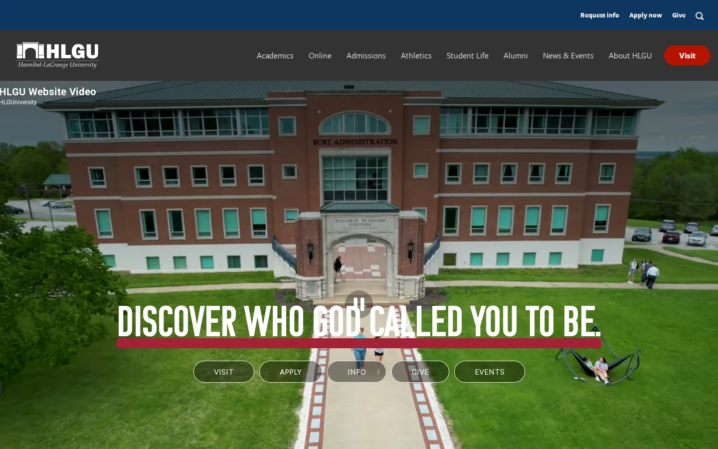 Hannibal-LaGrange University | Knowledge for Service. Homepage screenshot