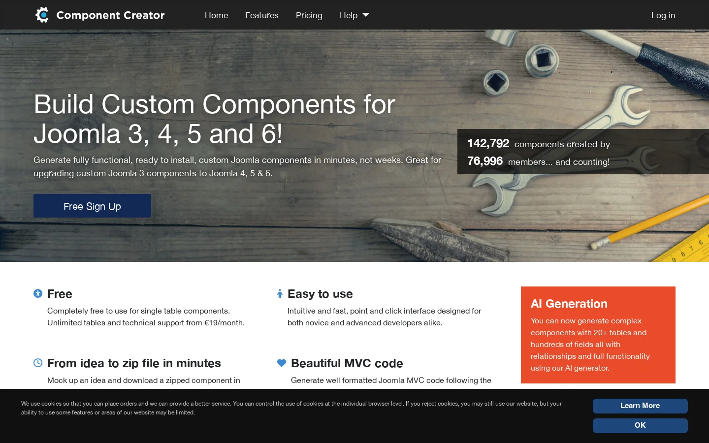 Home Homepage screenshot