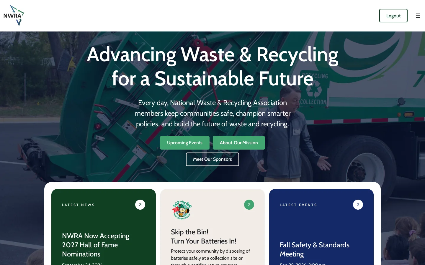 National Waste & Recycling Association | NWRA Homepage screenshot