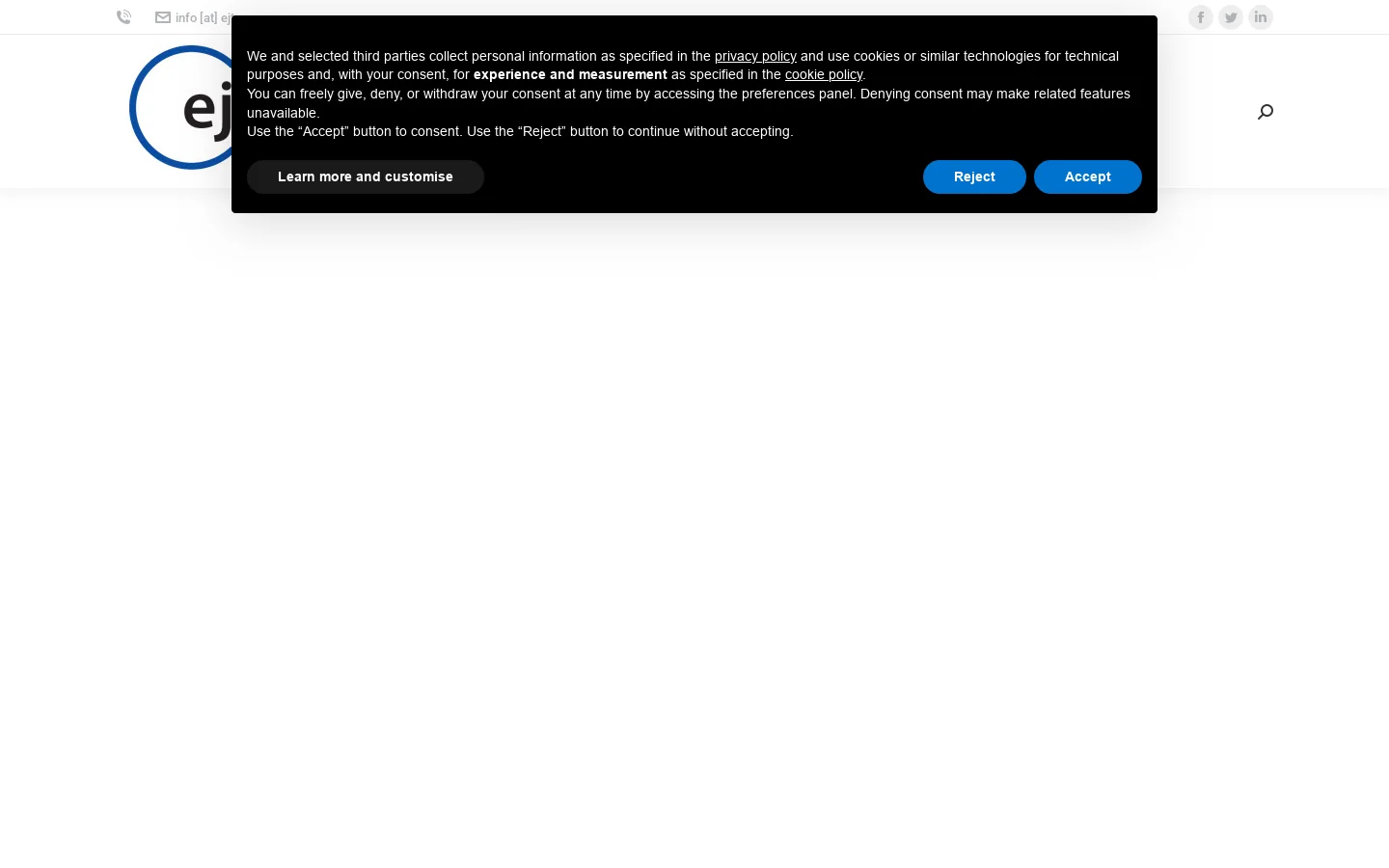 EJTA Homepage screenshot