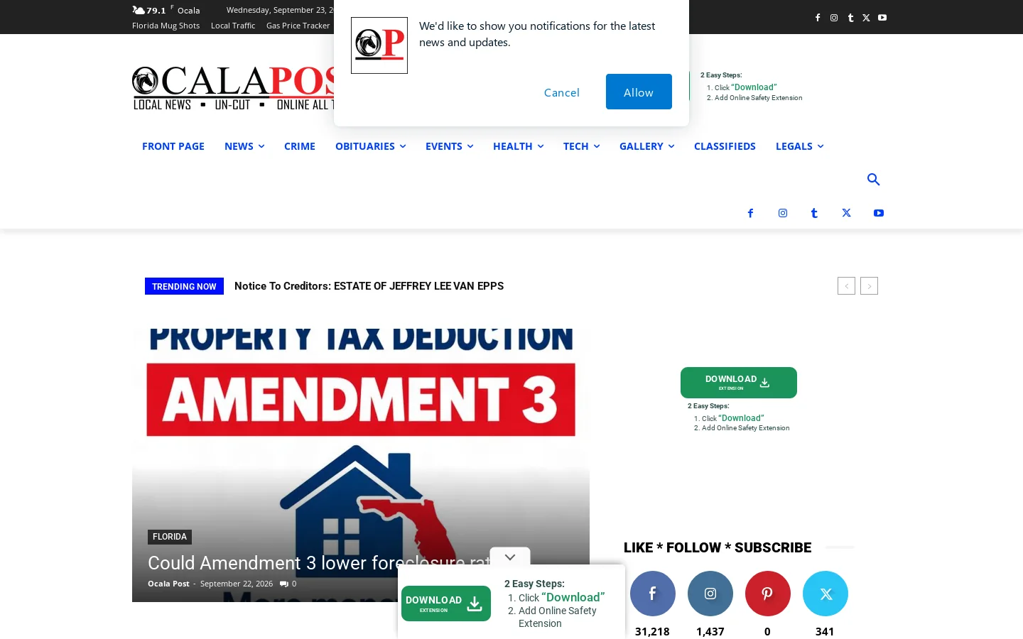 Ocalapost.com Homepage screenshot