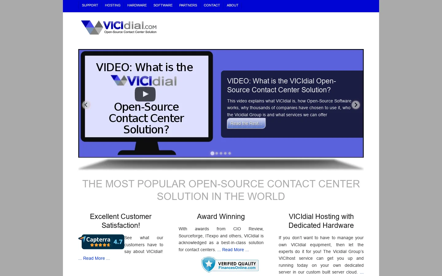 VICIdial.com Homepage screenshot