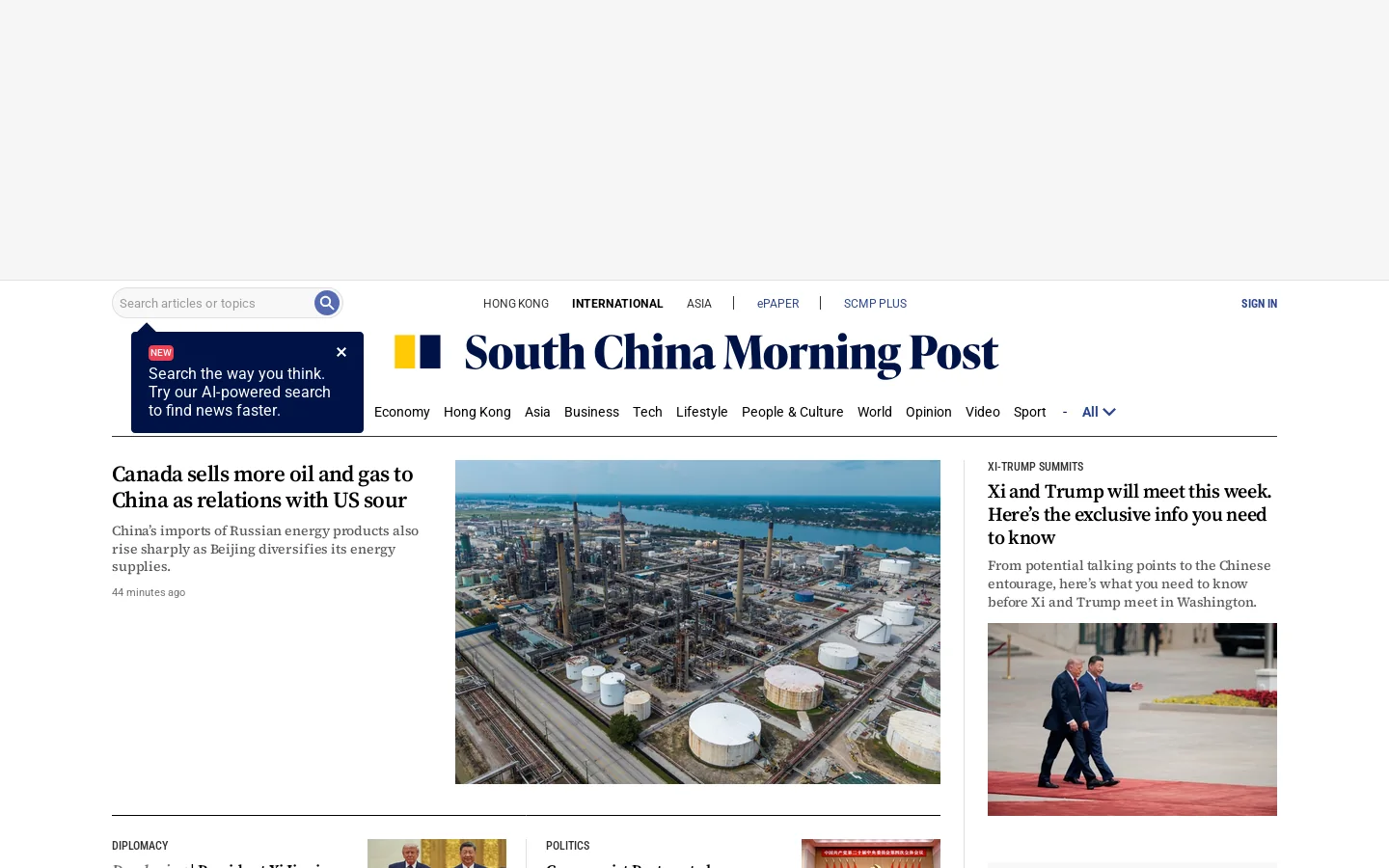 Breaking China, Asia, HK News, Opinions and Insights | South China Morning Post Homepage screenshot