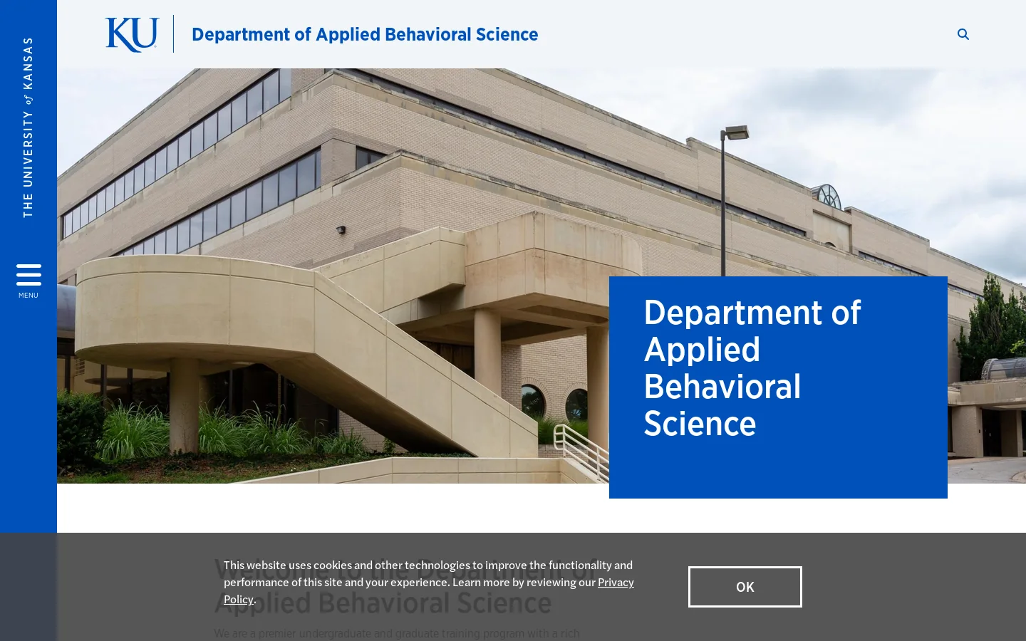 Homepage | Department of Applied Behavioral Science Homepage screenshot