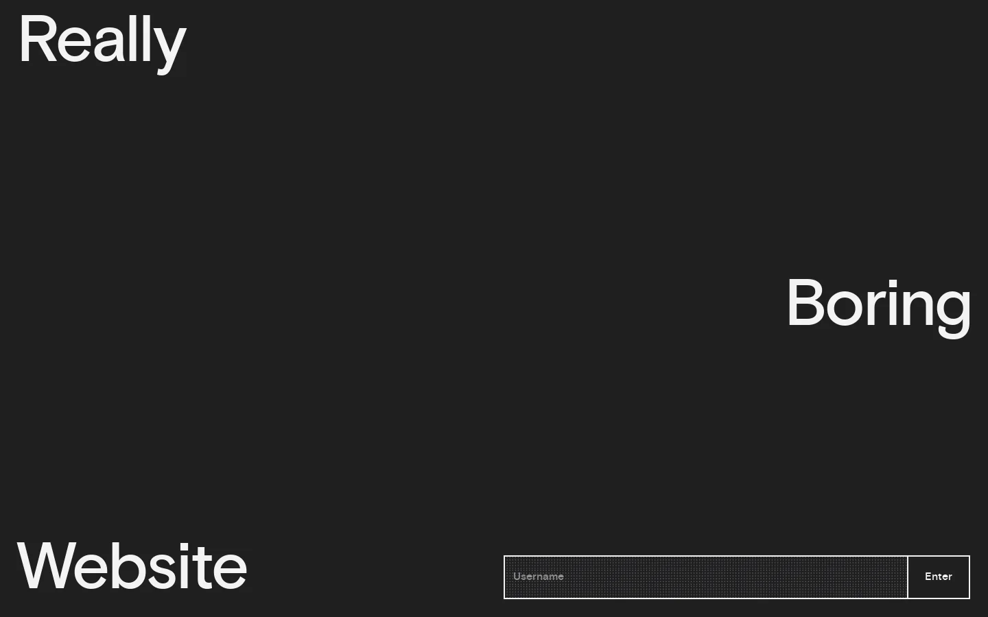 Really Boring Website Homepage screenshot