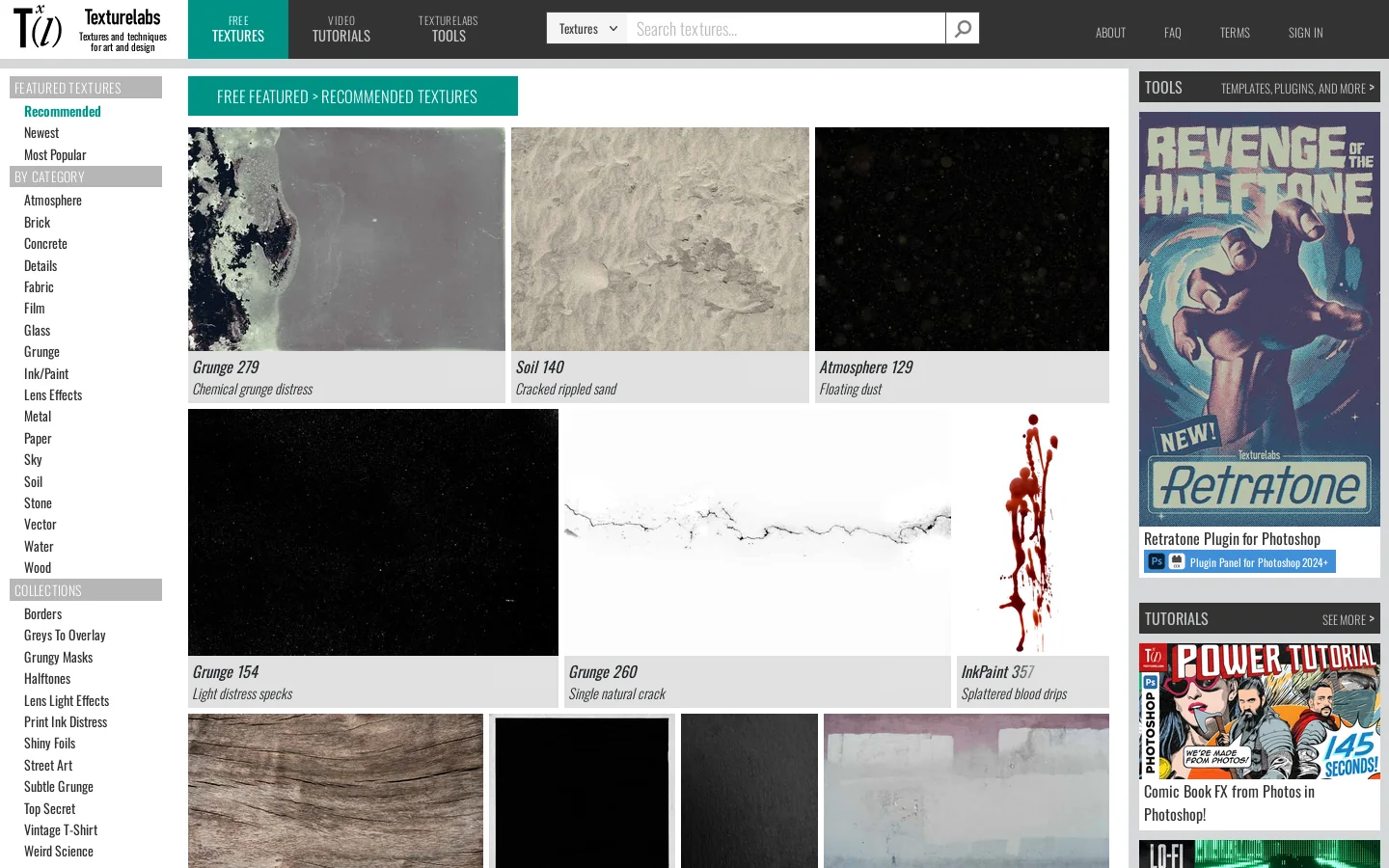 Free Textures, Tutorials, and More Homepage screenshot