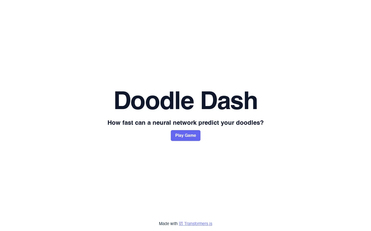 Doodle Dash Homepage screenshot
