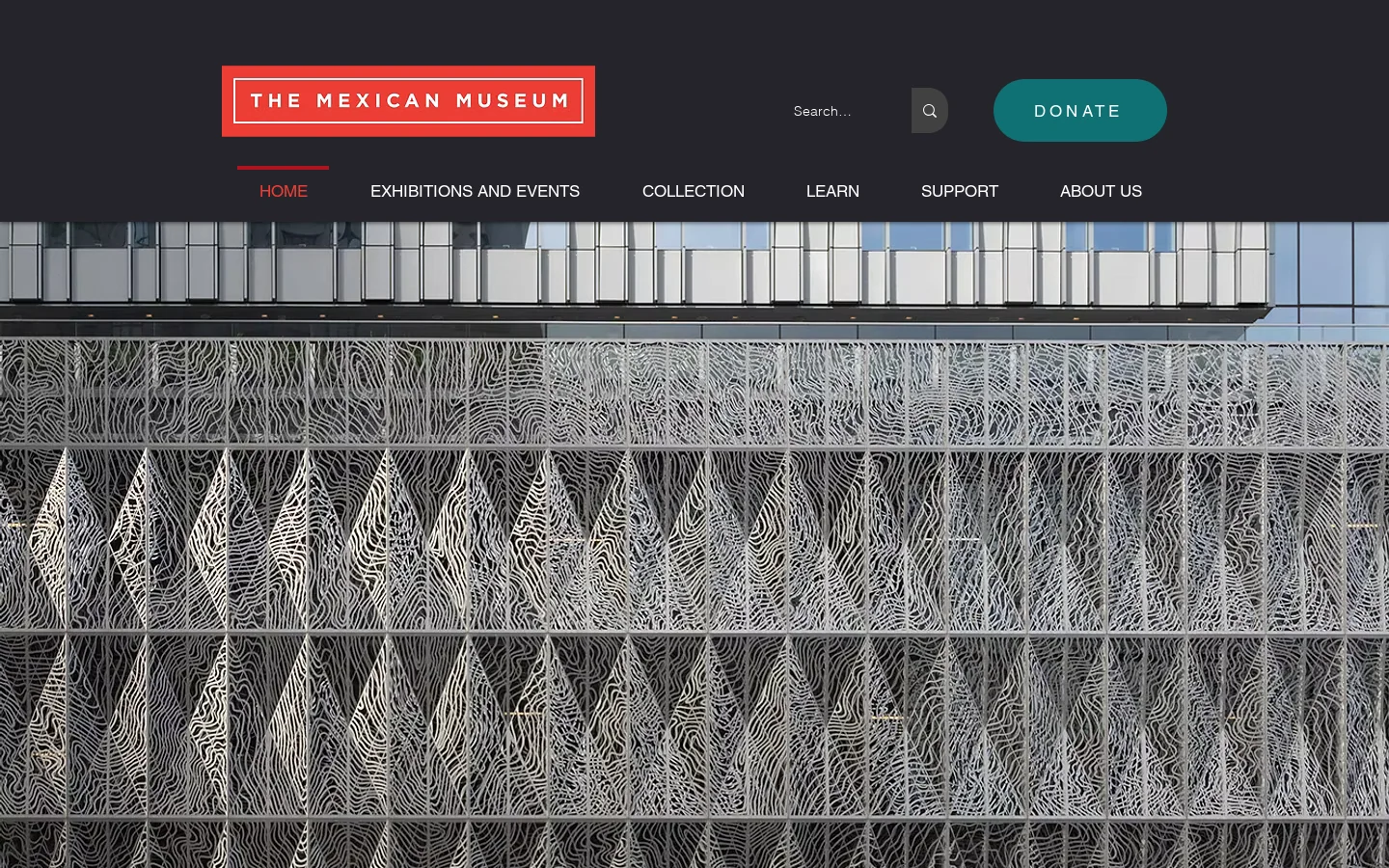HOME | The Mexican Museum Homepage screenshot
