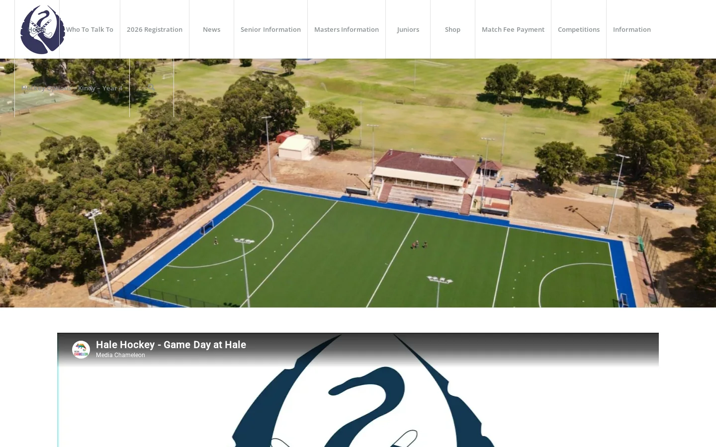 Hale Hockey Homepage screenshot