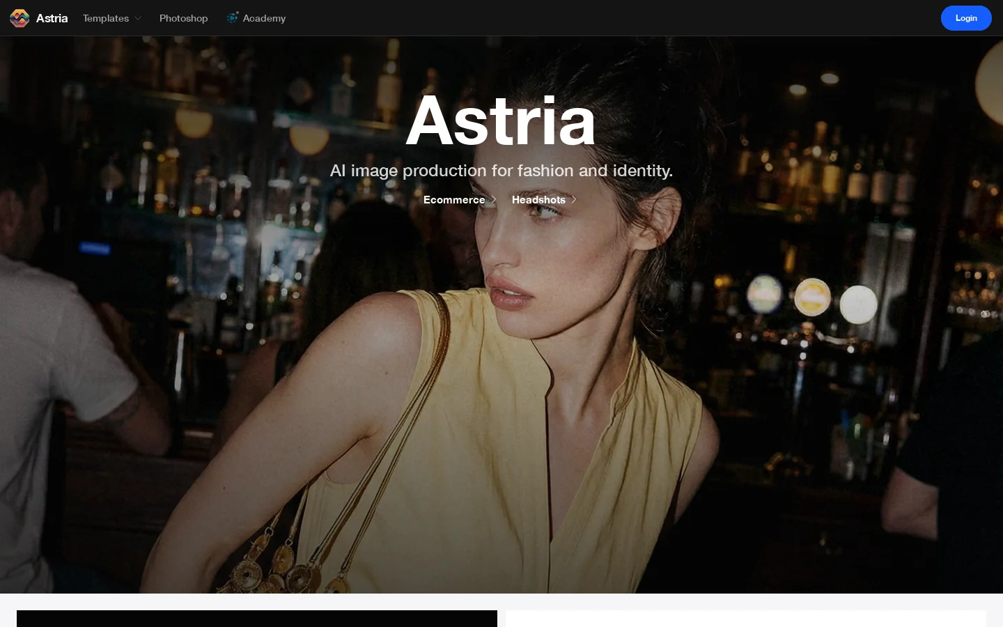 Astria Homepage screenshot