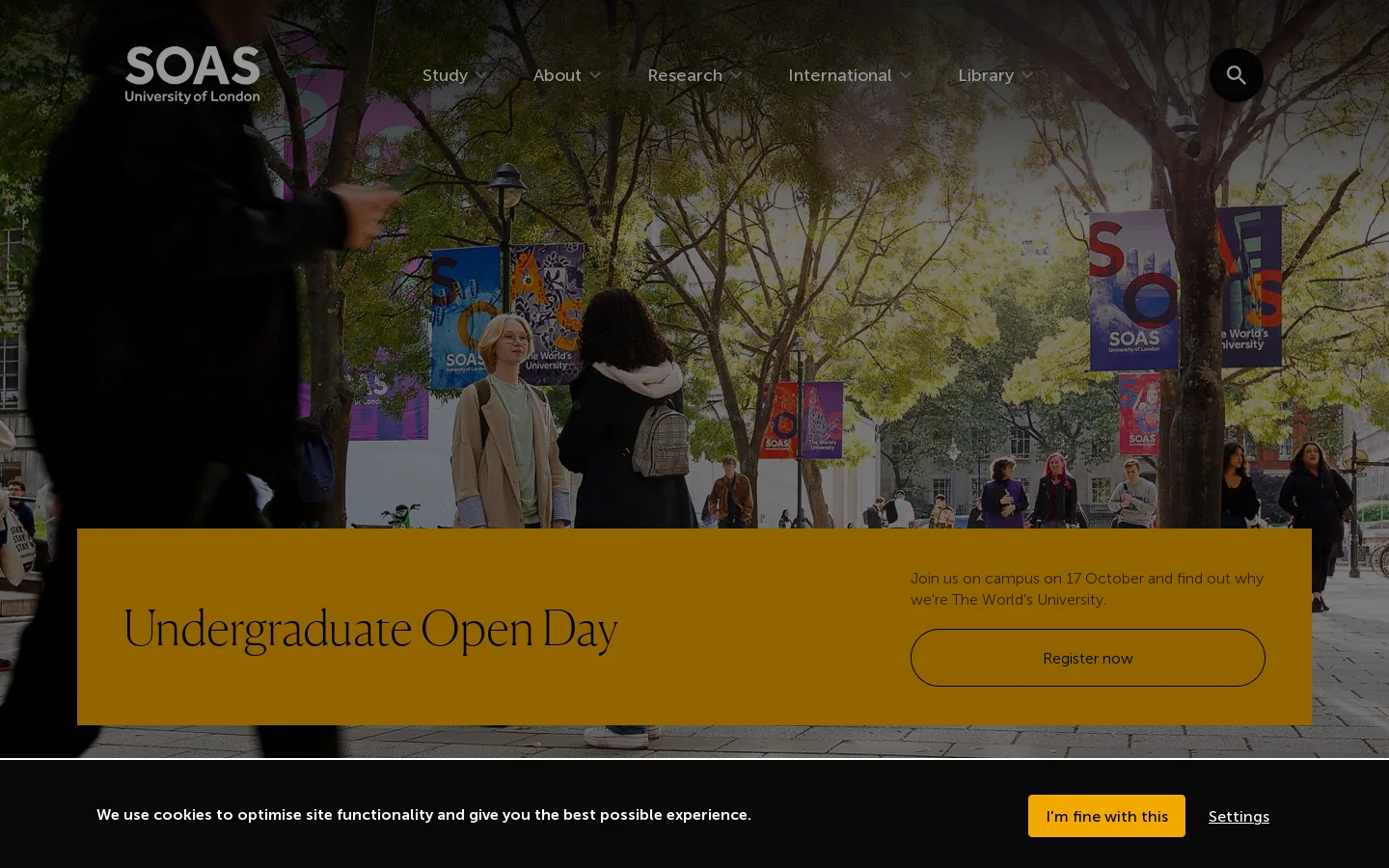 SOAS Homepage screenshot