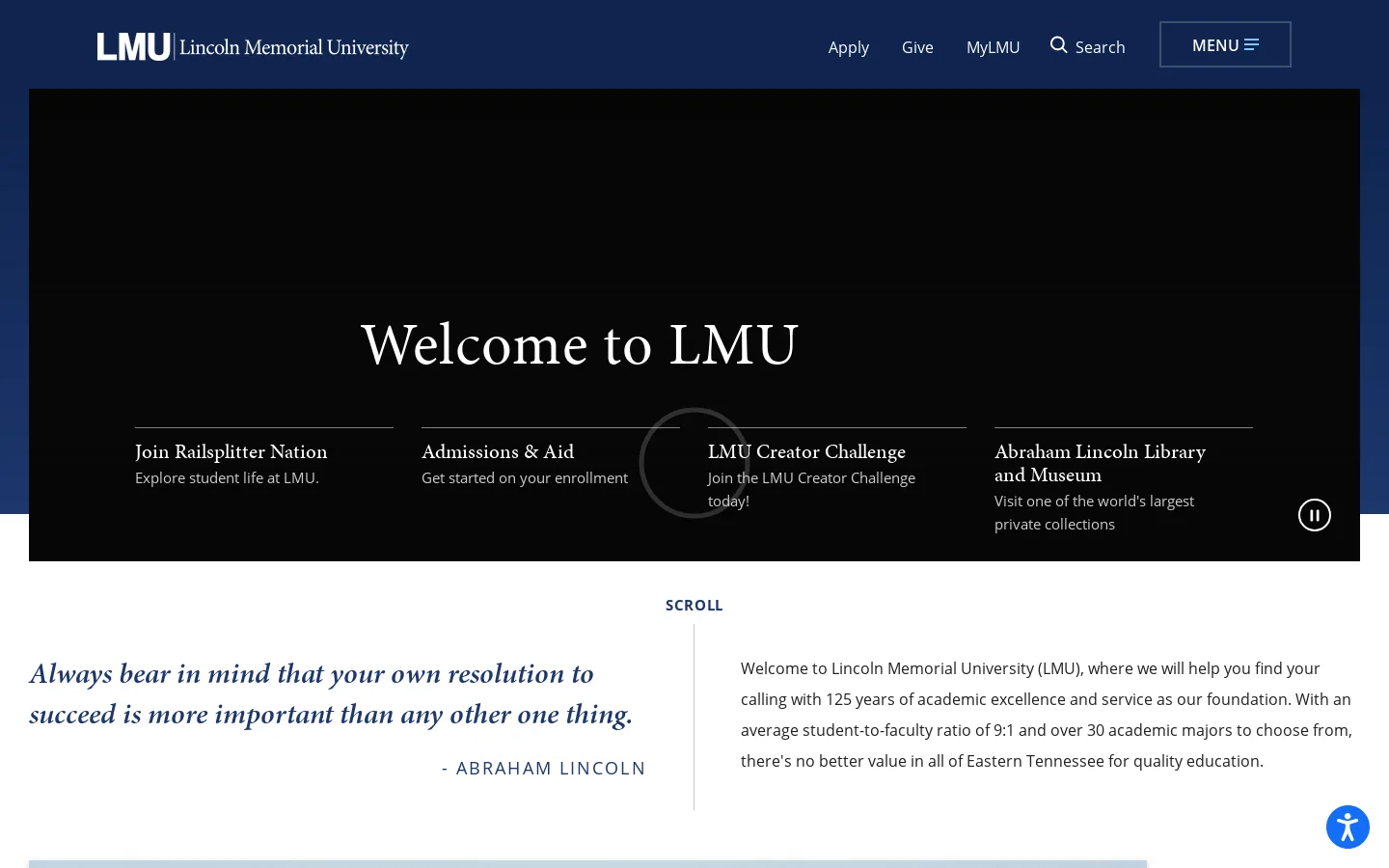 Home | LMU Homepage screenshot