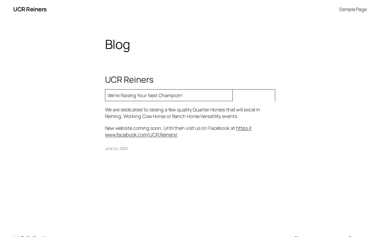 UCR Reiners Homepage screenshot