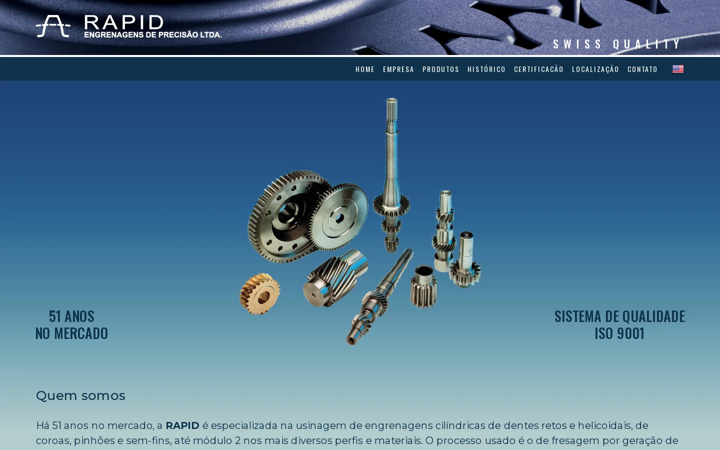 Rapid Homepage screenshot