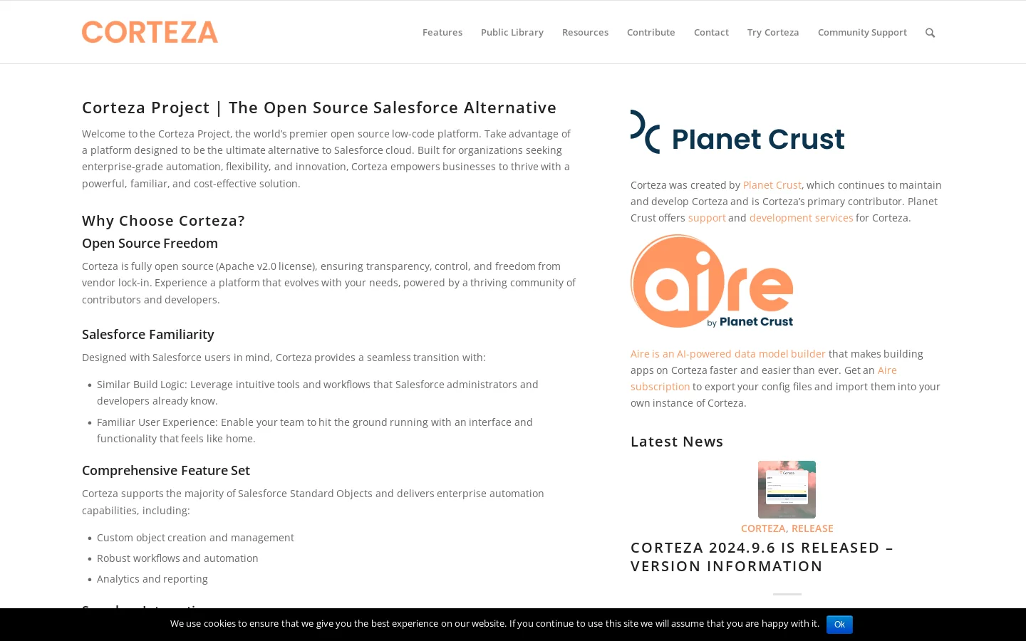 Corteza - Corteza Homepage screenshot