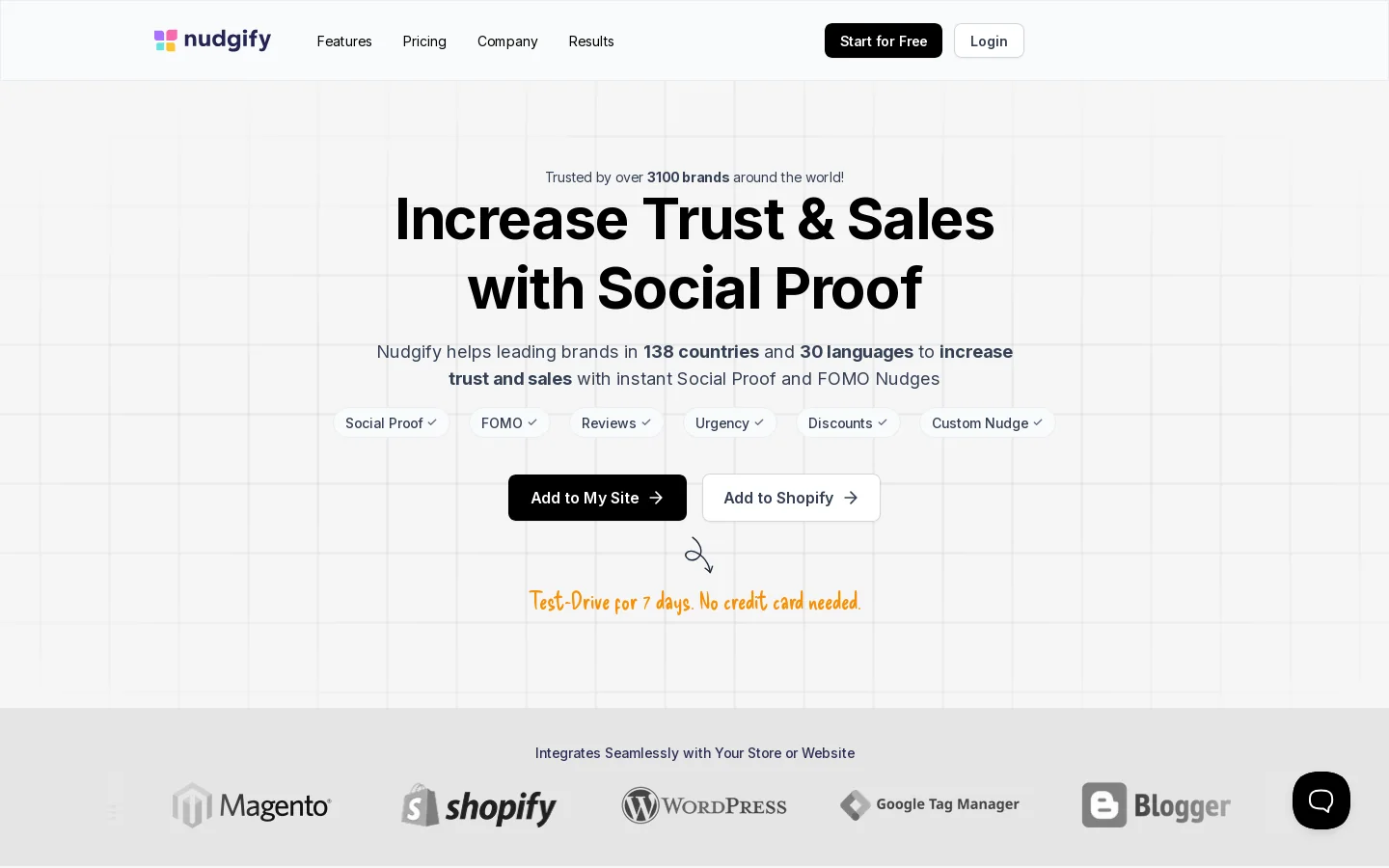 Best Social Proof & FOMO App for Shopify, Wix & More Homepage screenshot