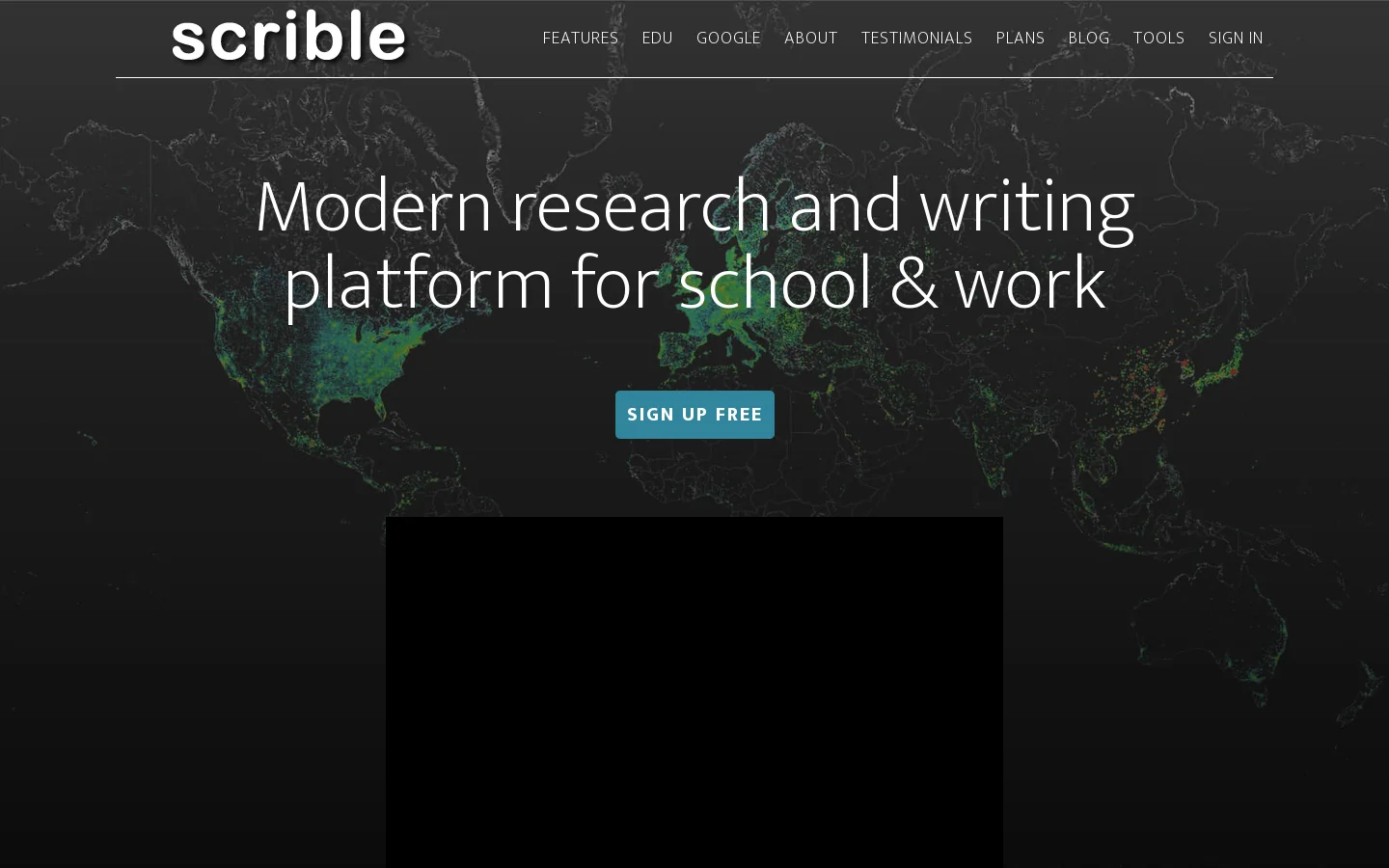 Scrible Homepage screenshot