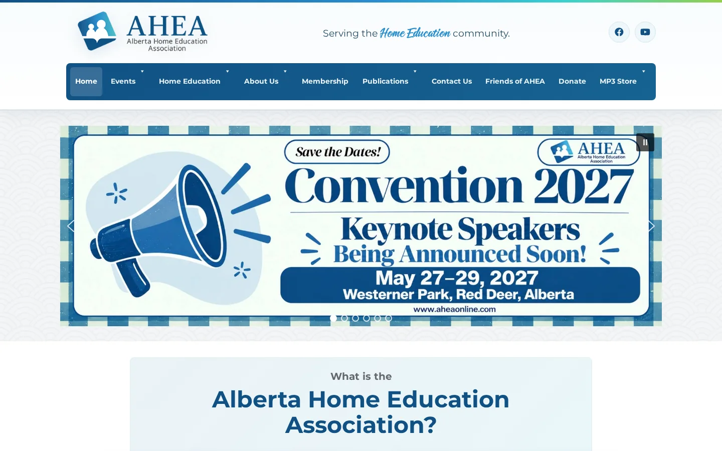AHEA - Home Page Homepage screenshot