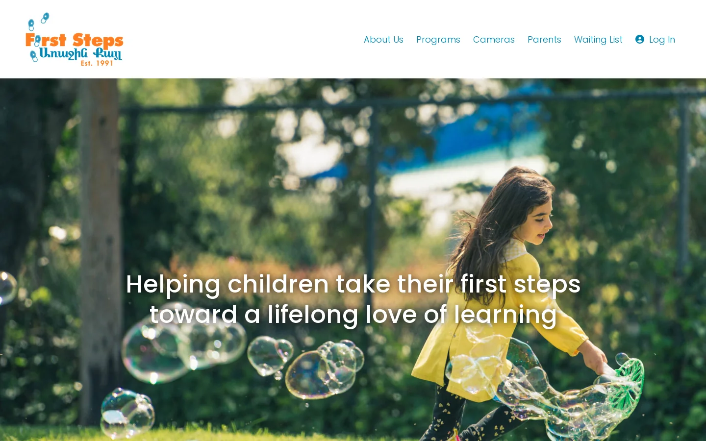First Steps PEC Homepage screenshot