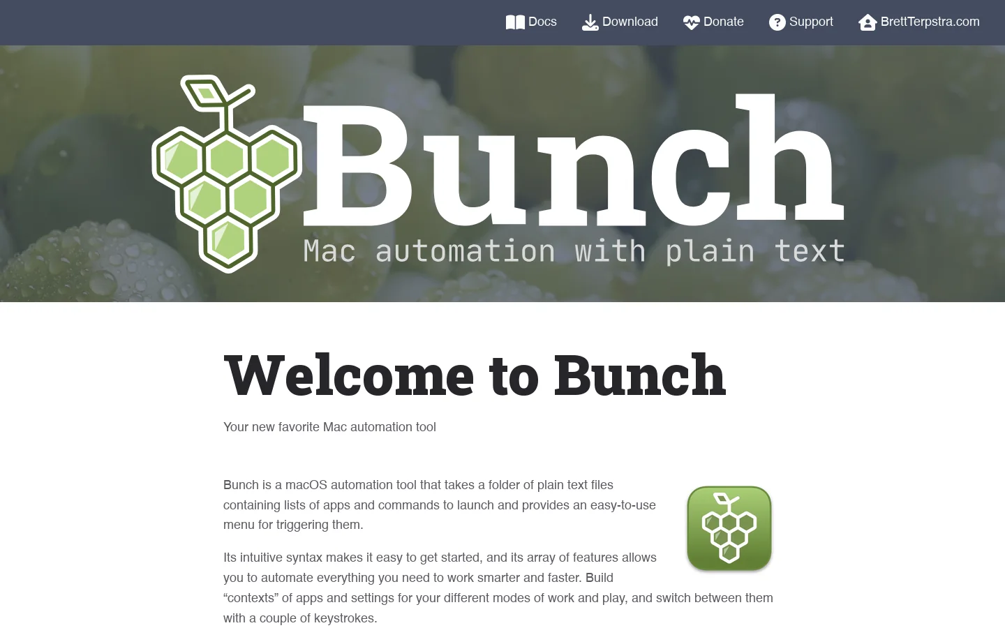 Bunch.app Homepage screenshot