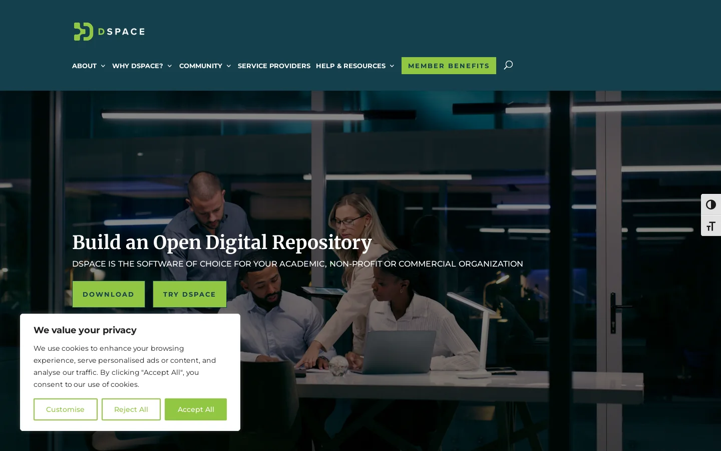 DSpace Homepage screenshot