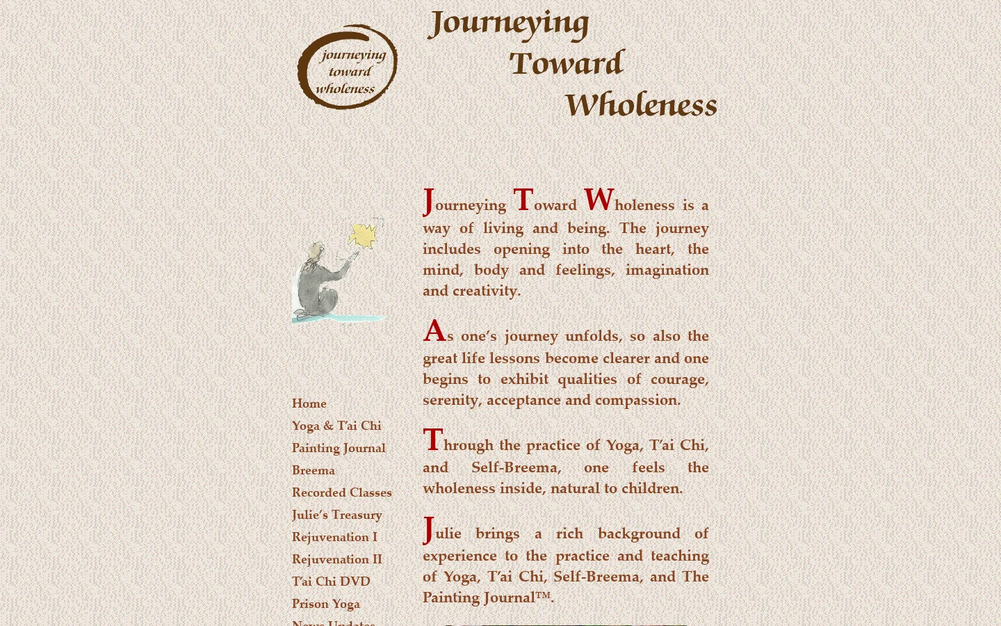 Journeying Toward Wholeness – Yoga, T'ai Chi, Self-Breema Homepage screenshot