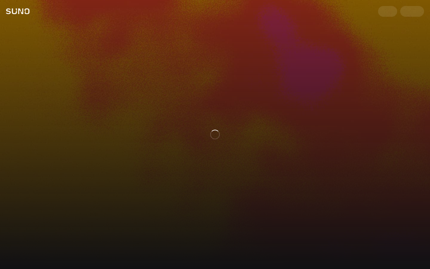 Suno Homepage screenshot