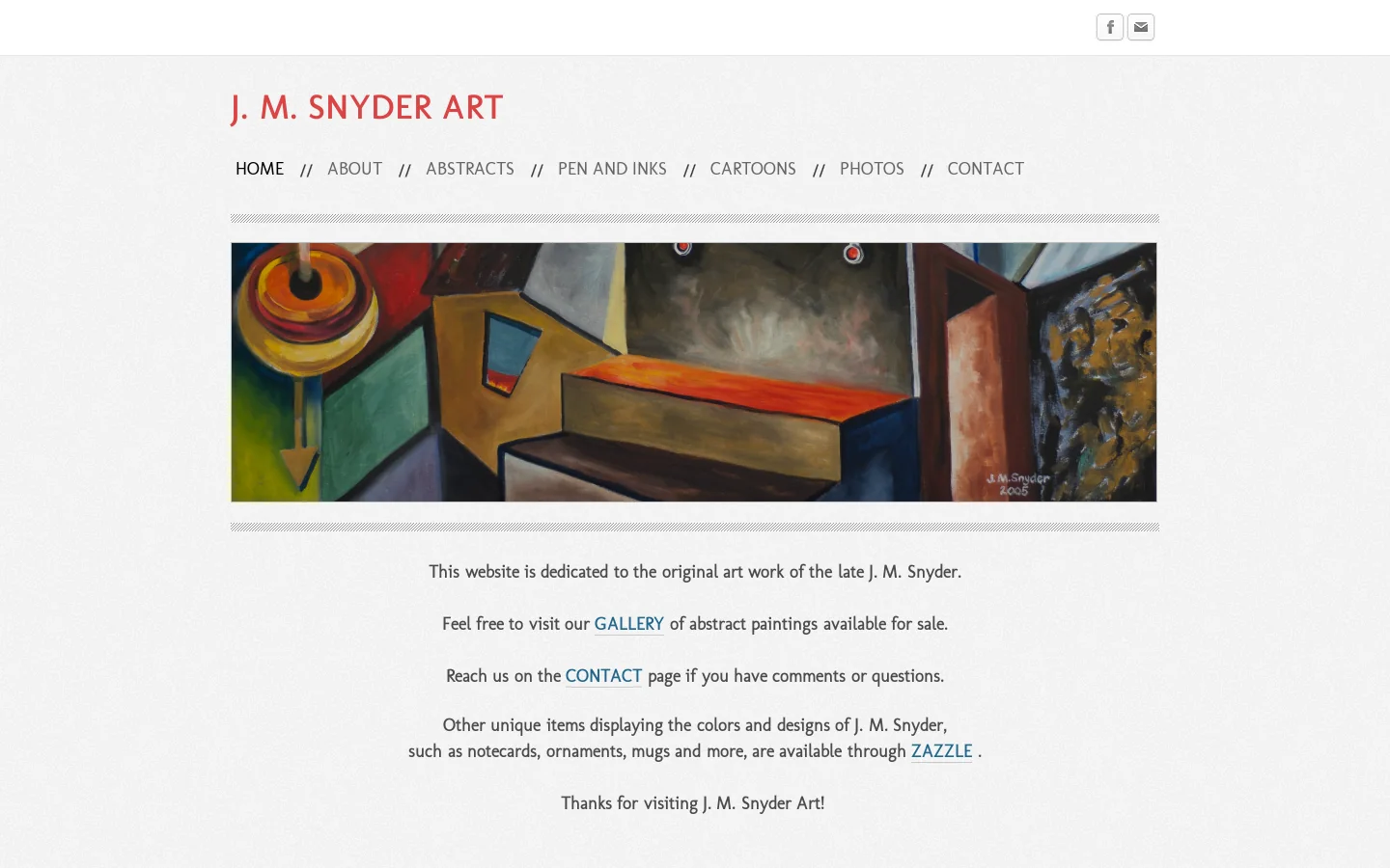 J. M. Snyder Art Homepage screenshot