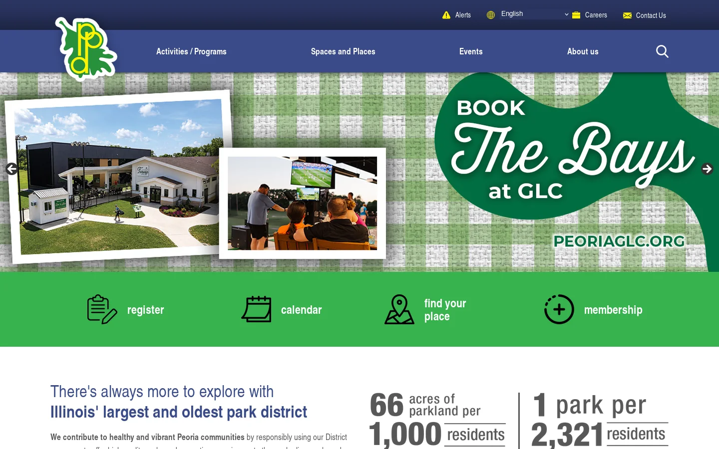 Home - Peoria Park District Homepage screenshot