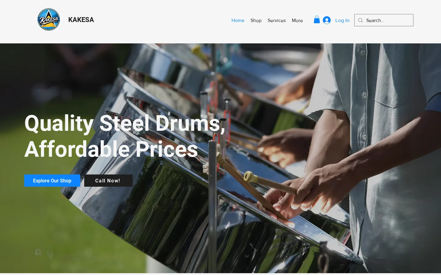 Kakesa Homepage screenshot