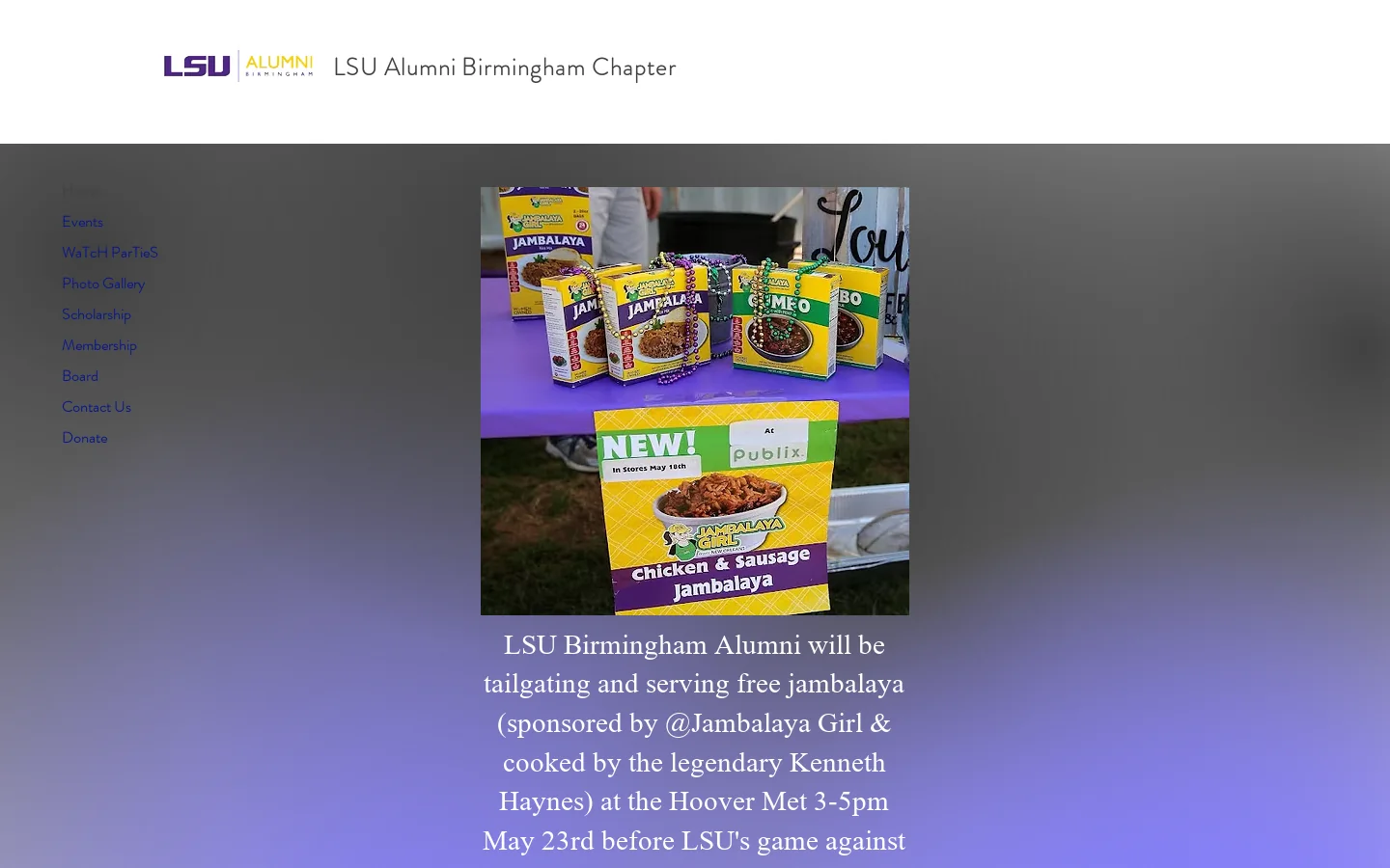 LSU Alumni | LSU Greater Birmingham Alumni Chapter | United States Homepage screenshot