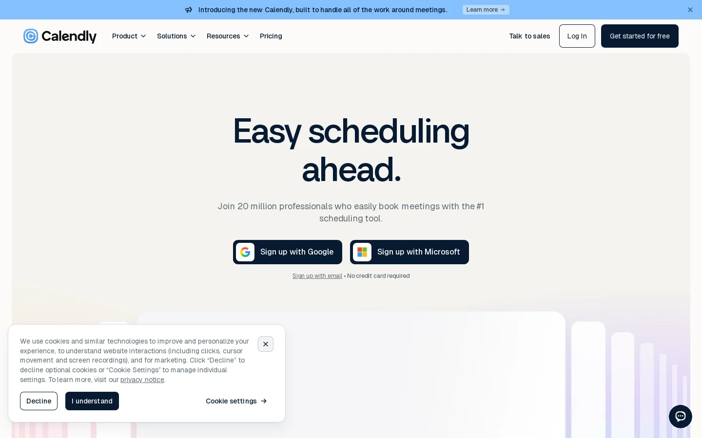 Calendly Homepage screenshot