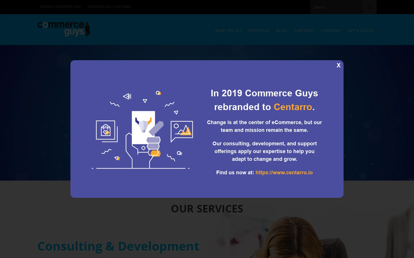 Commerce Guys Homepage screenshot