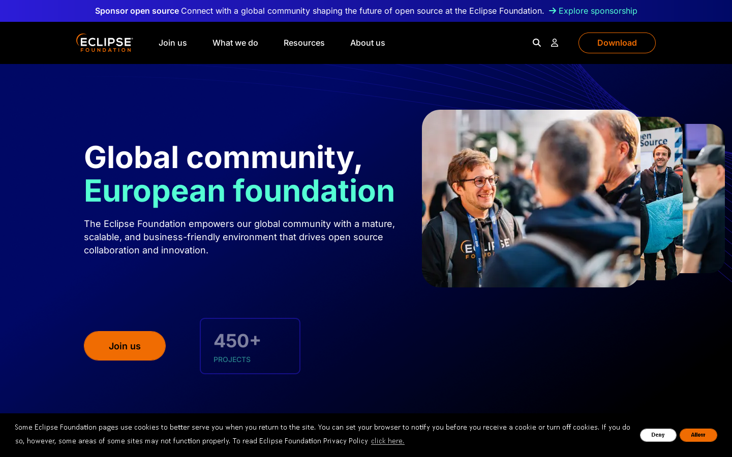 Eclipse Foundation Homepage screenshot