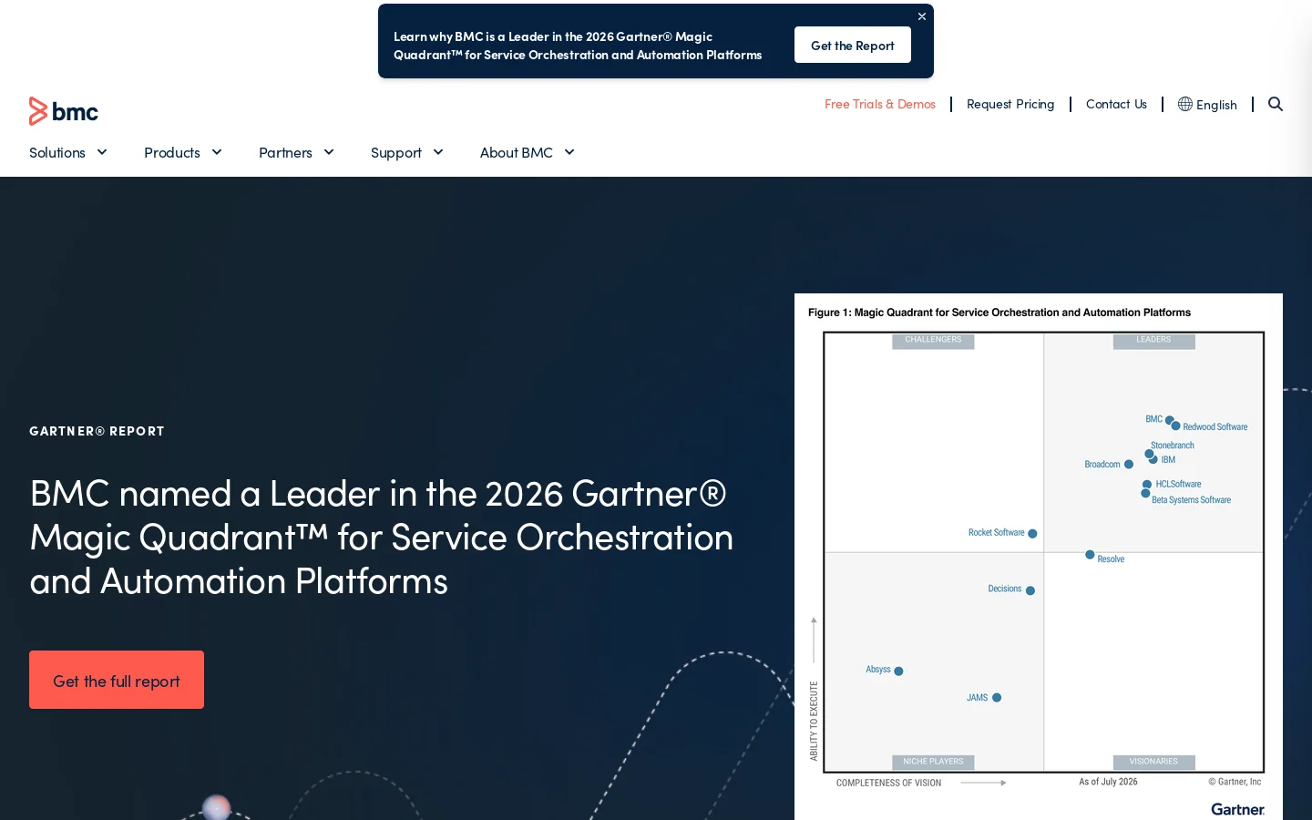 BMC Software Homepage screenshot