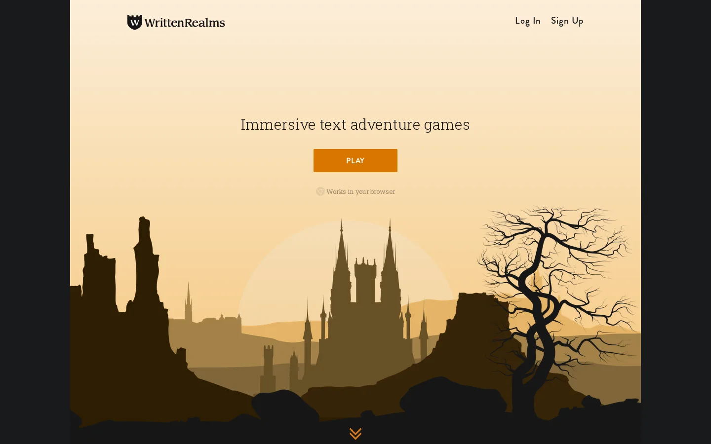 Written Realms Homepage screenshot