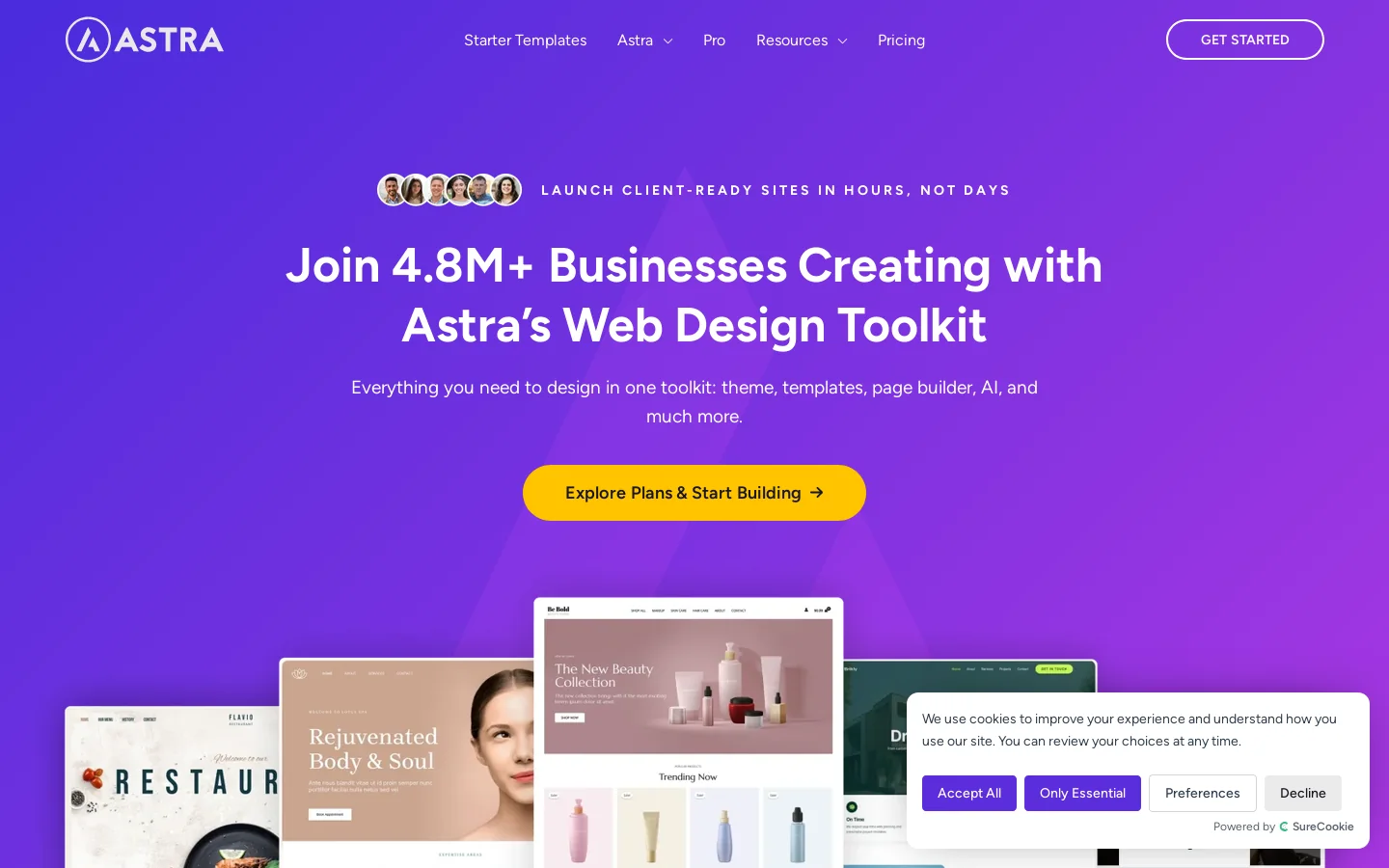 Astra – Fast, Lightweight & Customizable WordPress Theme - Download Now! Homepage screenshot