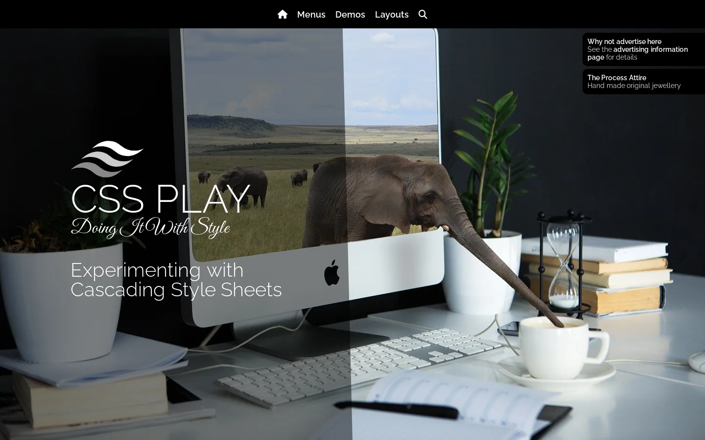 CSSplay Homepage screenshot